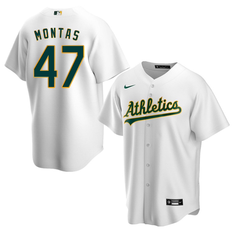 Nike Men #47 Frankie Montas Oakland Athletics Baseball Jerseys Sale-White